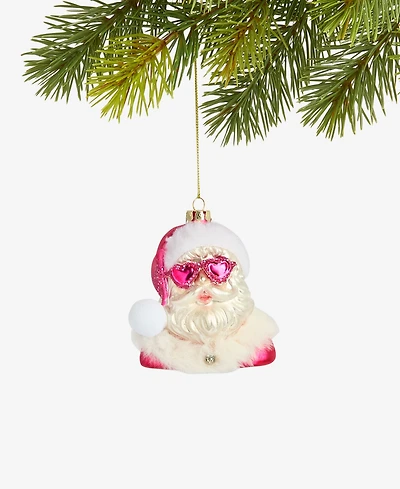 Holiday Lane Merry Magic Pink Heart Sunglasses Santa Ornament, Macy's Exclusive