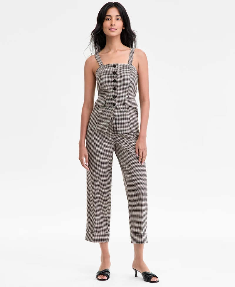 Anne Klein Women's Square-Neck Button-Front Vest