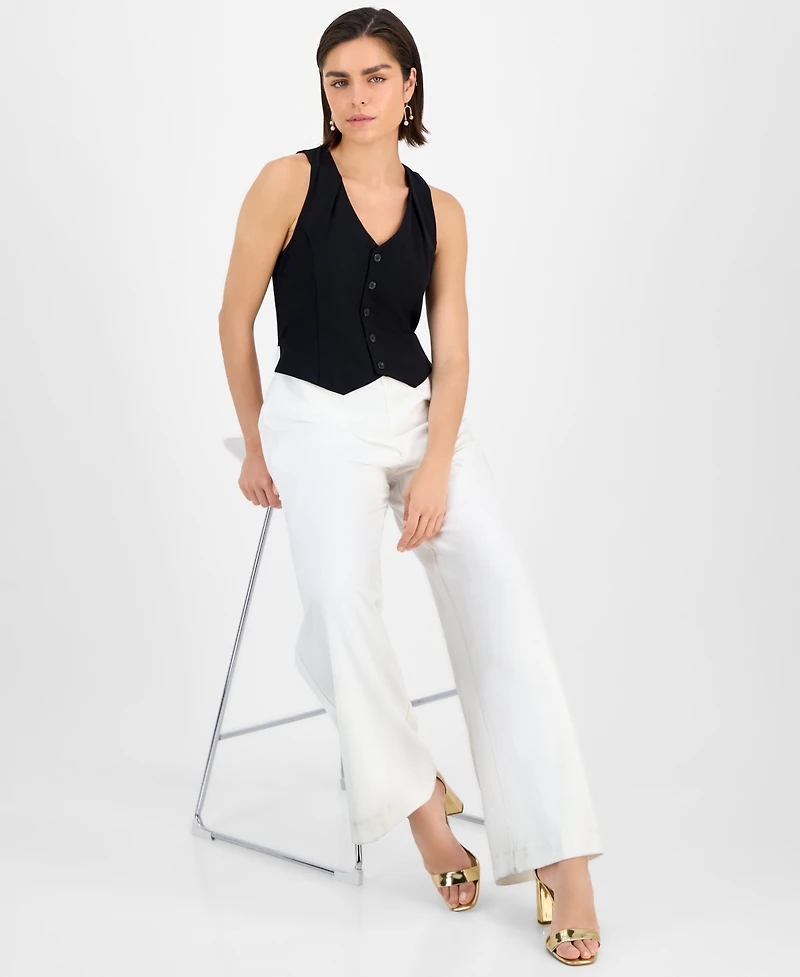 Tahari Asl Women's Colorblocked Vest Jumpsuit