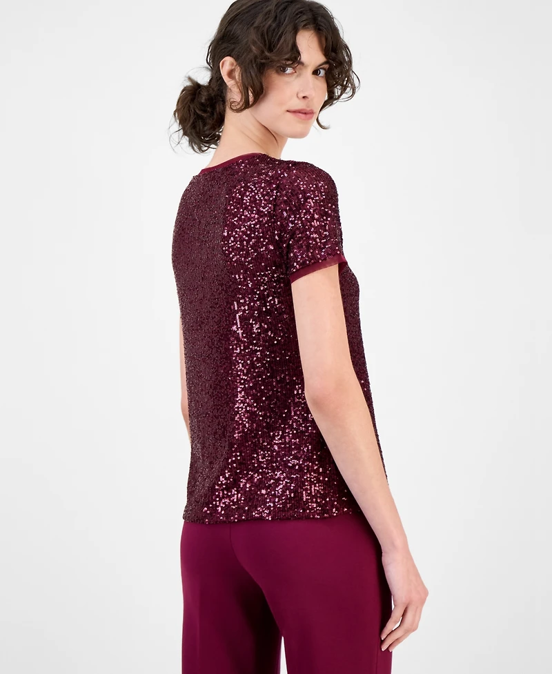 Anne Klein Women's Sequined T-Shirt