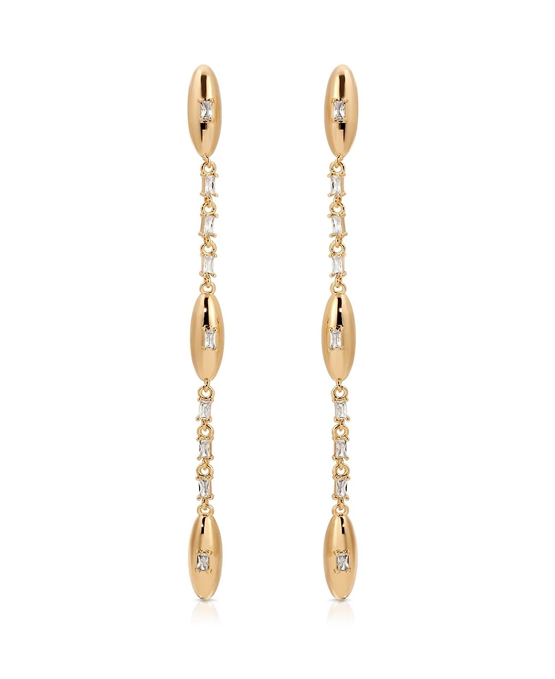 Ettika Oval Dome Linear Earrings