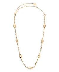 Ettika Oval Dome Baguette Crystal Chain Necklace