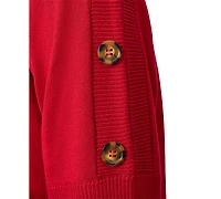 Melissa Paige Petite Button-Trim Dolman-Sleeve Sweater