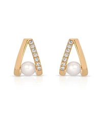 Ettika Pave and Mother of Pearl Drop Earrings