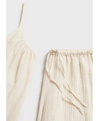 Mango Women's Plain Cotton Spaghetti Strap Pajama Top
