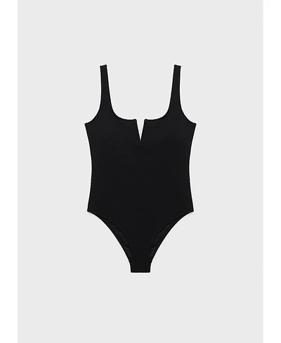 Mango Women's Slit Neckline Swimsuit