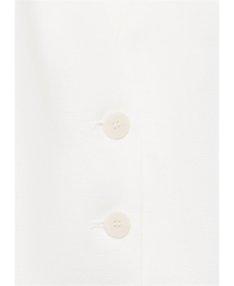 Mango Women's Linen Suit Vest