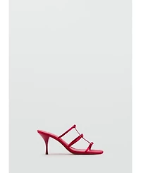 Mango Women's Strappy Heeled Bow Sandals