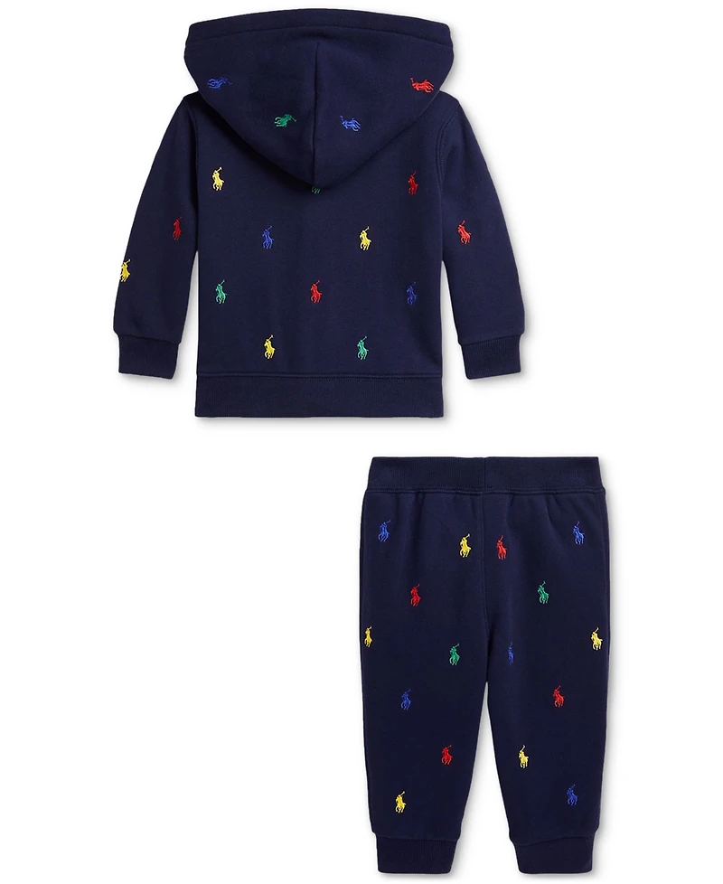 Polo Ralph Lauren Baby Embroidered Hoodie & Pant Set