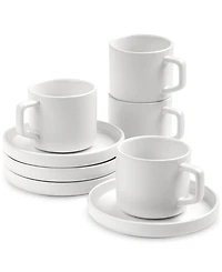The Cellar Whiteware Espresso Cup & Saucer Set, Service for 4, Macy's Exclusive