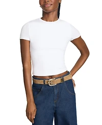 Steve Madden 1.33" Faux-Nubuck Belt