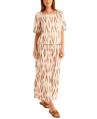Vince Camuto Women's Printed Pull-On Wide-Leg Pants