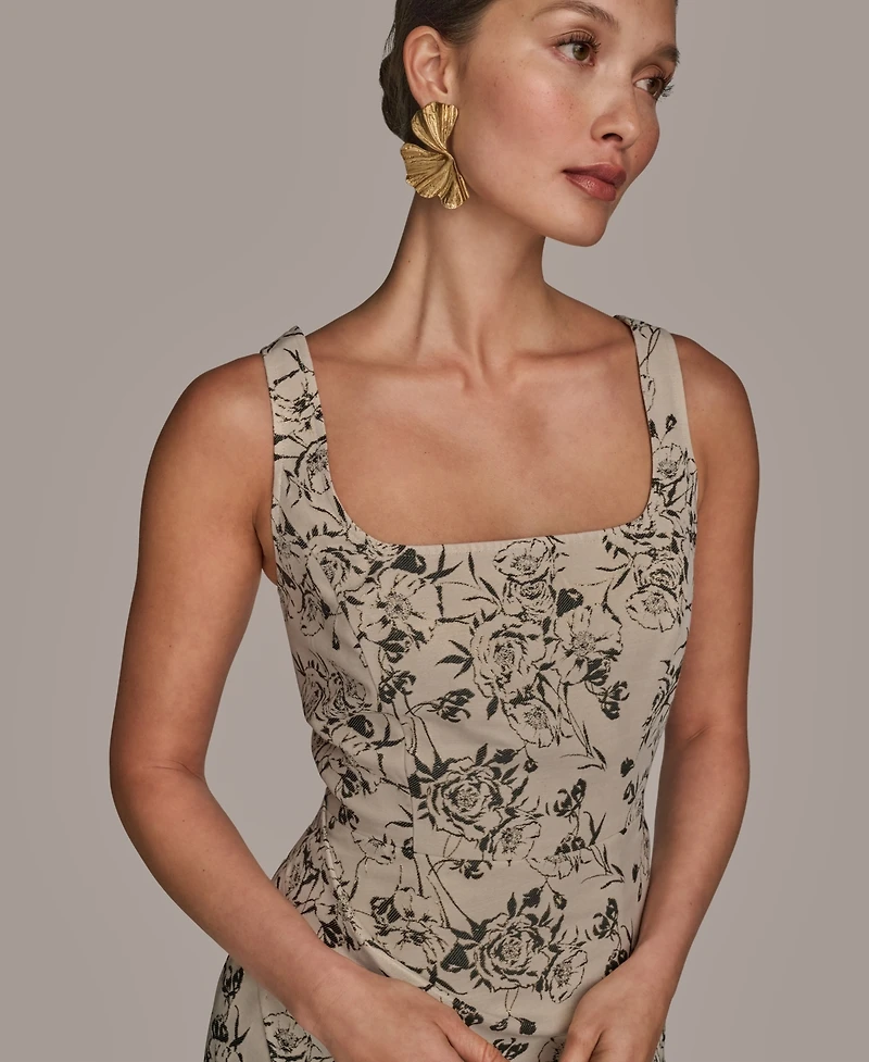 Donna Karan New York Women's Sleeveless Jacquard Sheath Dress