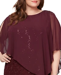 Sl Fashions Plus Beaded Popover Gown