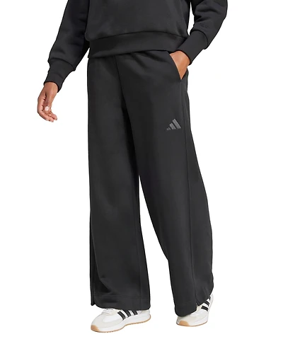 adidas Women's All Szn Fleece Loose Wide-Leg Pants