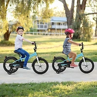 Kids Bike with Training Wheels for Older Children Adjustable Seat Handlebar