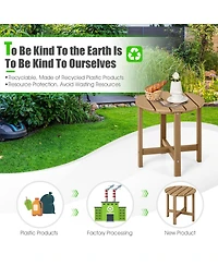 Set of 2 Round Weather-Resistant Adirondack Side Tables