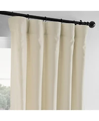 Half Price Drapes Ancient Ivory French Linen Room Darkening Curtain