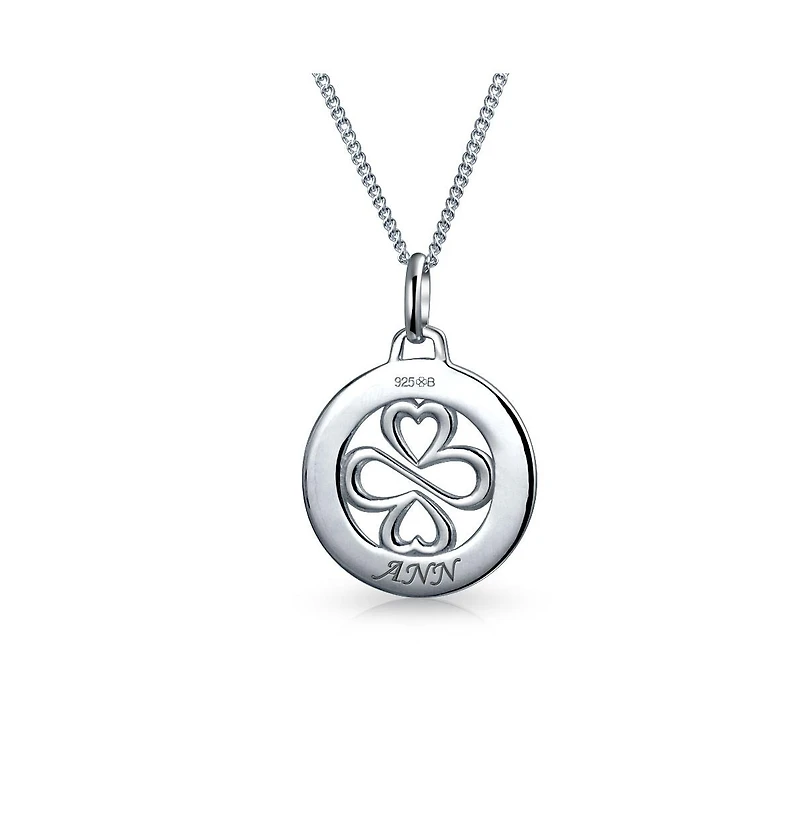 Bling Jewelry Ayllu Amulet Heart Infinity Clover Pendant Necklace for Love and Luck Silver