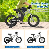 Kids Bike Bicycle for Boys Girls 4-8 with High Carbon Steel Frame