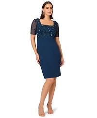 Adrianna Papell Women's Square-Neck Sheath Dress