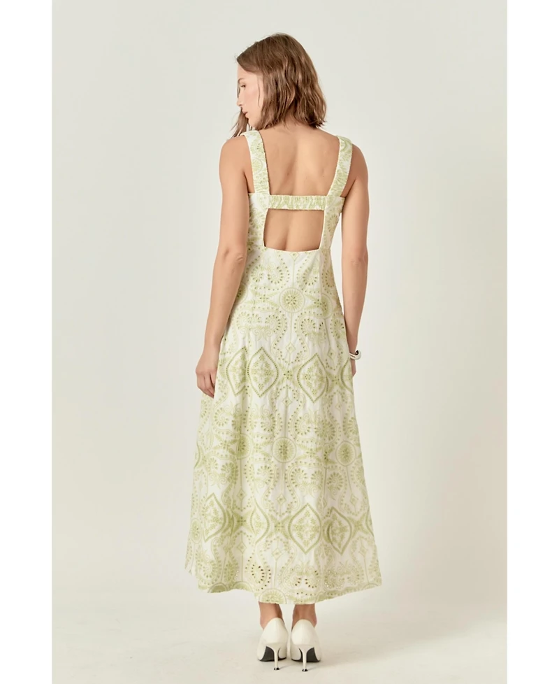endless rose Women's Eyelet Maxi Dress