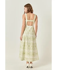 endless rose Women's Eyelet Maxi Dress
