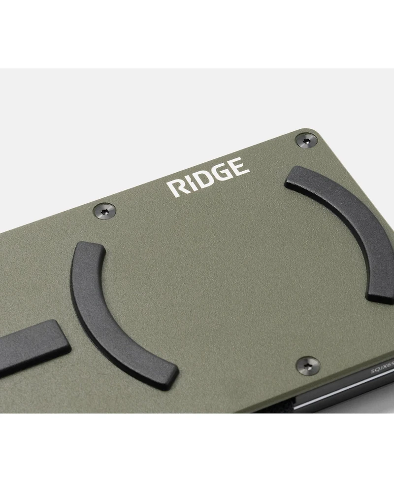 The Ridge Men's Ridge Wallet For Magsafe - Matte Olive - Cash Strap