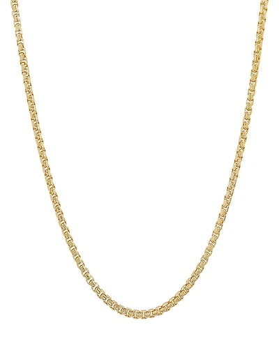 Steeltime Unisex 14K Gold Plated Box Link Chain Necklace