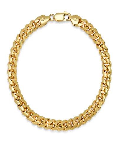Steeltime Unisex Sterling Silver Cuban Link Chain Bracelet