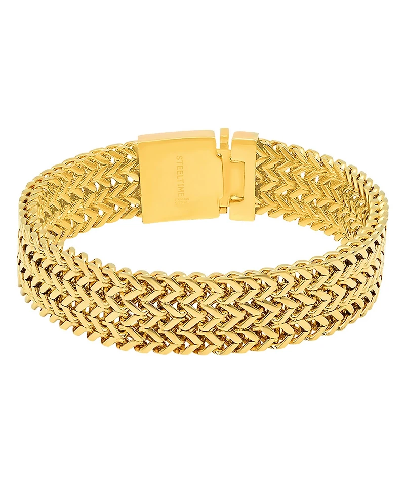Steeltime Men's 18K Gold-Plated Stainless-Steel Bracelet