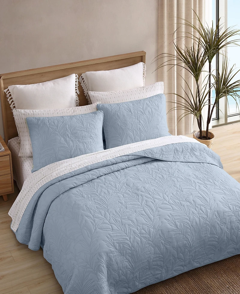 Tommy Bahama Home Solid Costa Sera Cotton Reversible Quilt, King