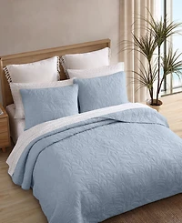 Tommy Bahama Home Solid Costa Sera Cotton Reversible Quilt, King