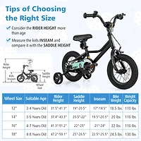 Kids Bike with Adjustable Seat and Low-Step Frame for Easy Mounting