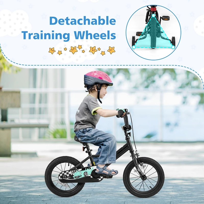 Kids Bike with Adjustable Seat Low-Step Frame for Easy Mounting