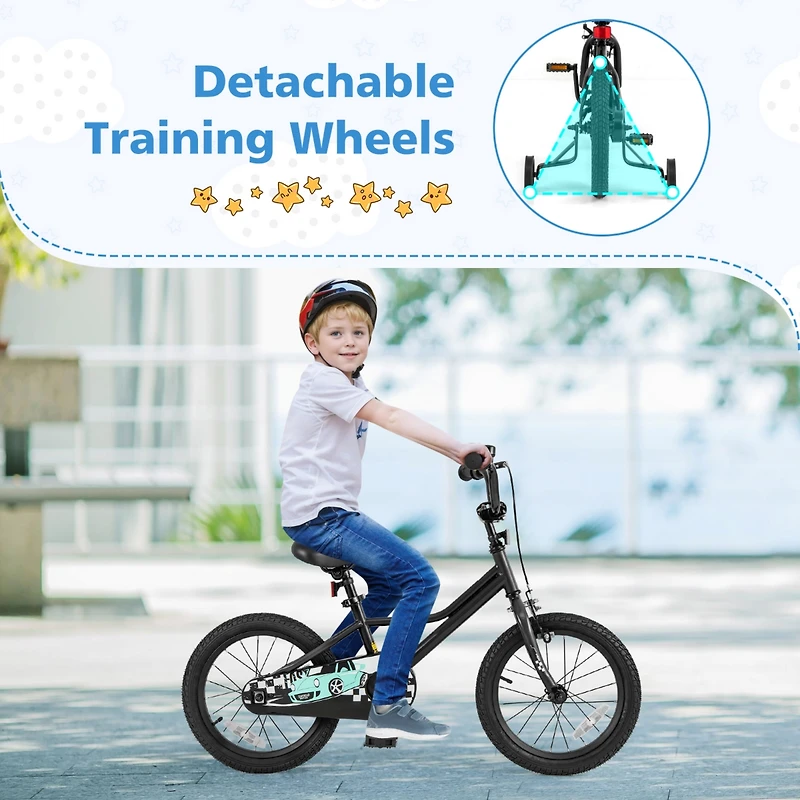Kids Bike with Adjustable Seat and Low-Step Frame for Easy Mounting