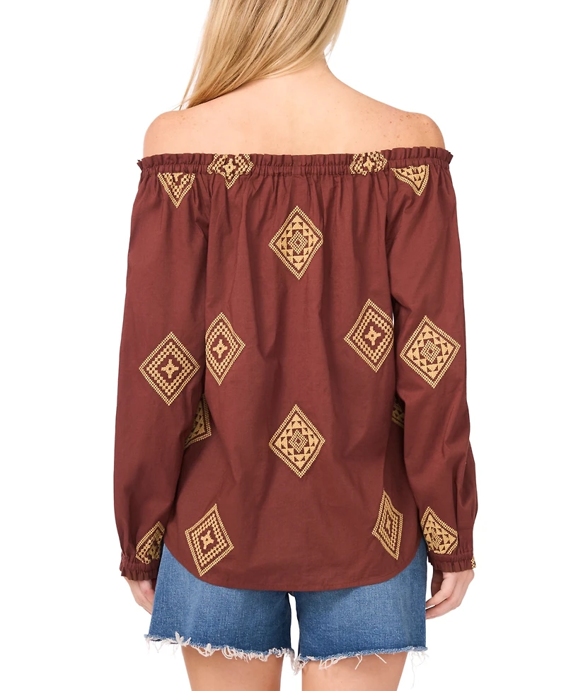 Vince Camuto Women's Cotton Off-The-Shoulder Blouse