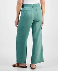 Style & Co Petite Mid-Rise Wide-Leg Cargo Pants, Exclusively at Macy's