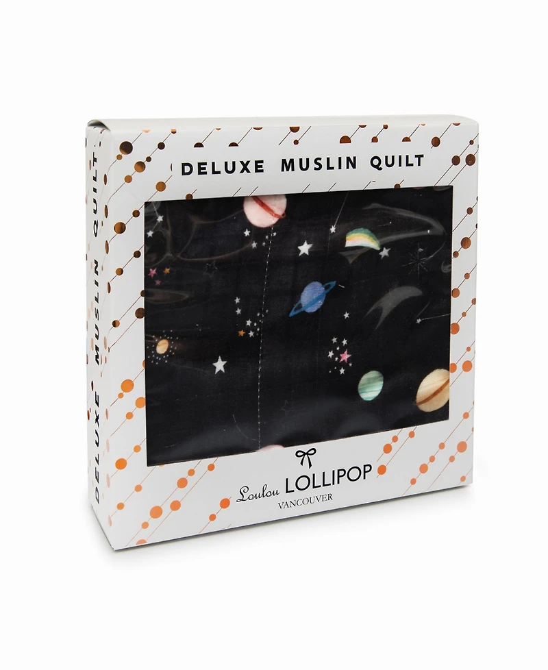 Loulou Lollipop Baby Planet Print Quilt