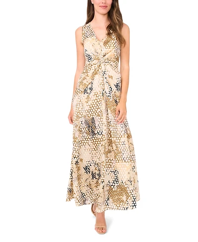 1.state Women's Sleeveless Chiffon Maxi Dress
