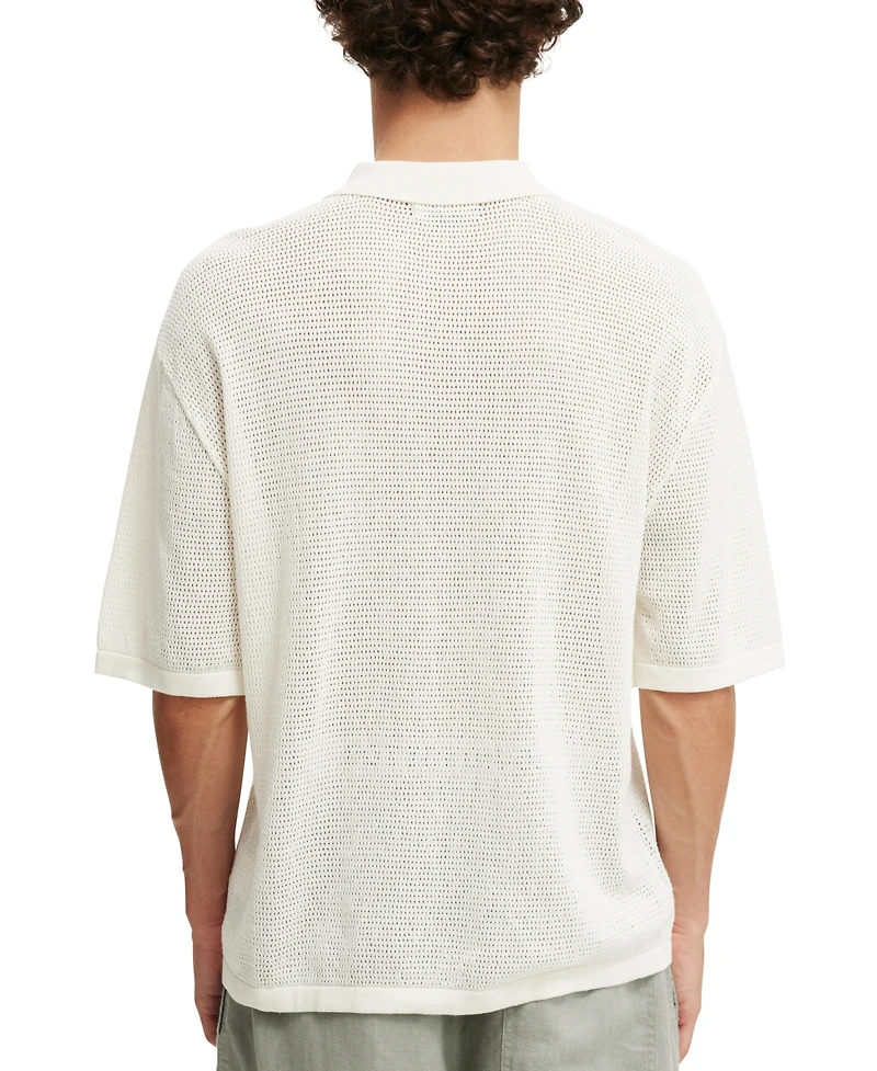 Cotton On Men's Knitted Polo Shirt