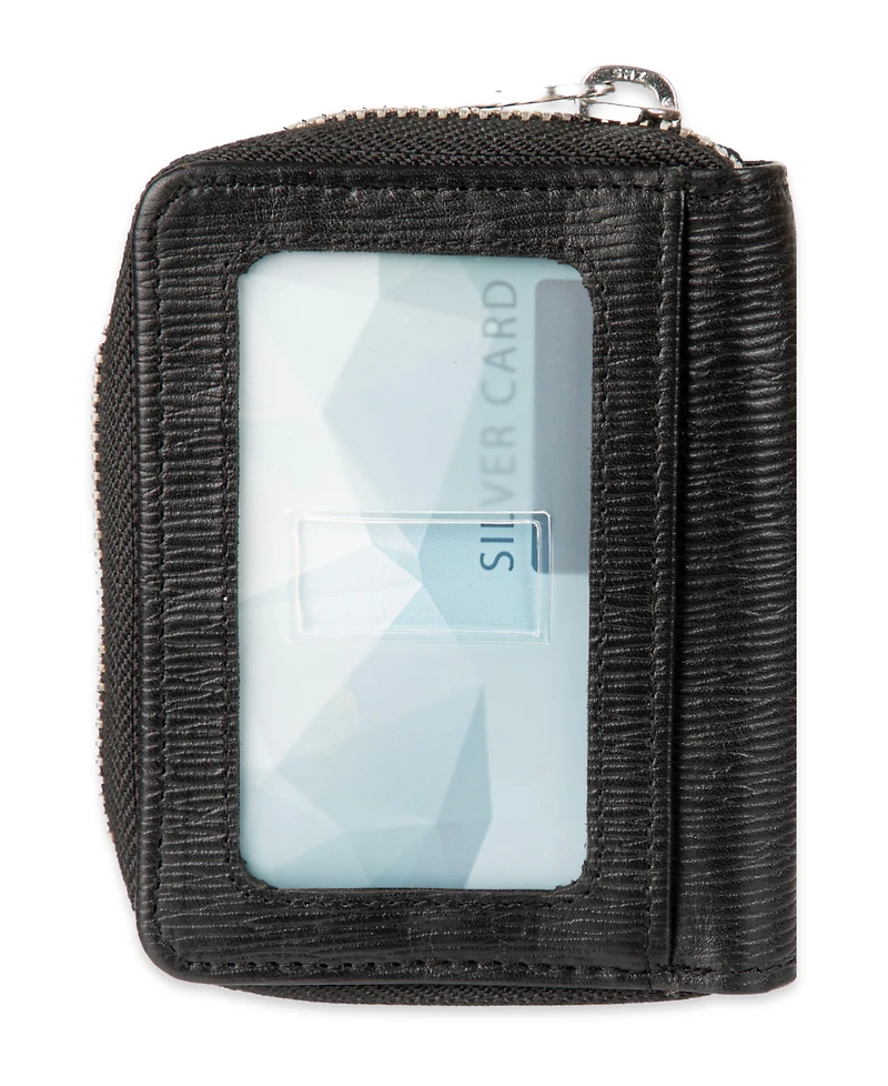 Calvin Klein Men's Rfid Textured Leather Gusset Card Case Wallet