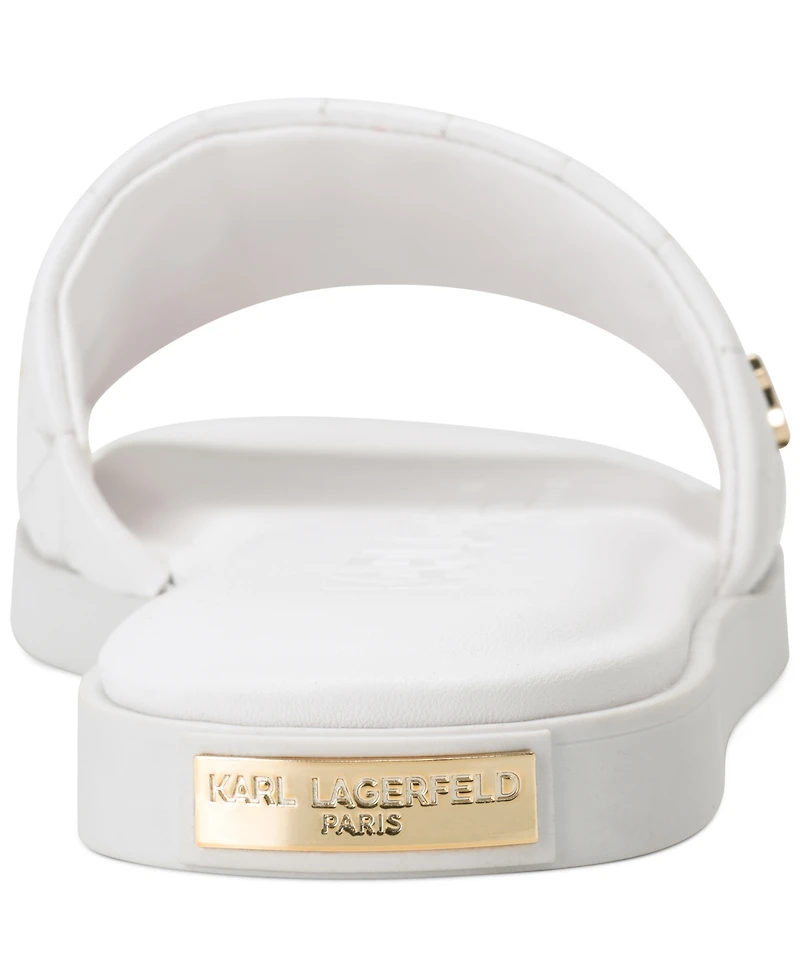 Karl Lagerfeld Paris Women's Carenza Studded Slide Sandals