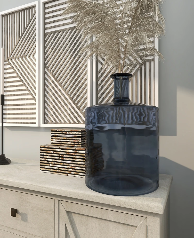 Rosemary Lane Glass 18" Bottleneck Modern Vase