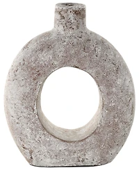 Rosemary Lane 12" Antique Style Donut Textured Ceramic Vase