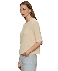 Sanctuary Women's Tape Yarn Crewneck Short-Sleeve T-Shirt