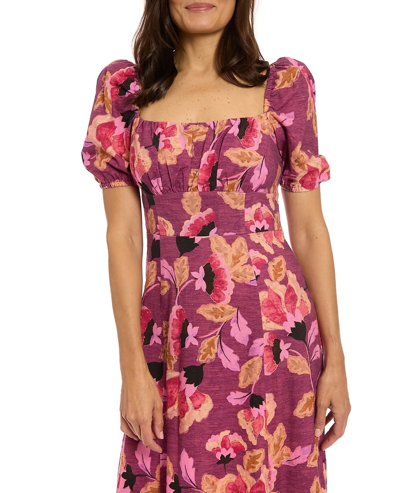 London Times Petites Printed A-Line Dress