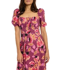 London Times Petites Printed A-Line Dress