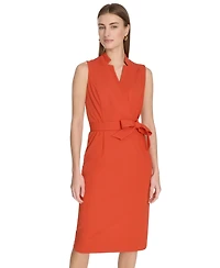 Calvin Klein Petite Sleeveless Midi Sheath Dress