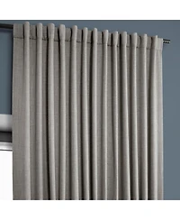 Half Price Drapes Extra Wide Textured Faux Linen Room Darkening Curtain